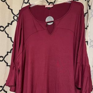 Mauve 3/4 length sleeve blouse